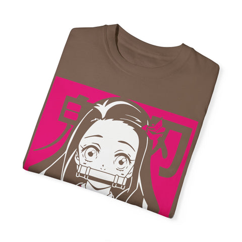 Nezuko Anime T-Shirt - Unisex Garment-Dyed Tee for Fans