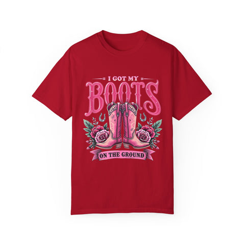 I Got My Boots on the Ground Unisex T-Shirt - Stylish Country Vibe, Perfect for Music Festivals and Casual Outings