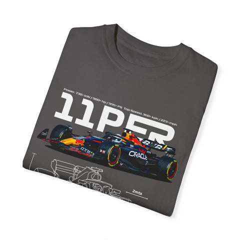 Racing-Inspired Unisex Garment-Dyed T-Shirt - 11P23 Design