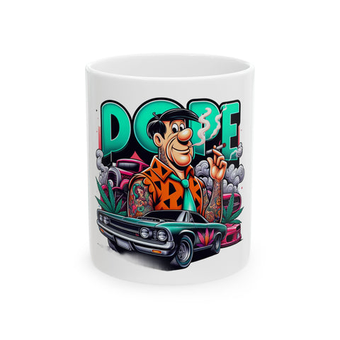 Dope Cartoon Mug - Retro Style Ceramic Coffee Cup (11oz & 15oz)