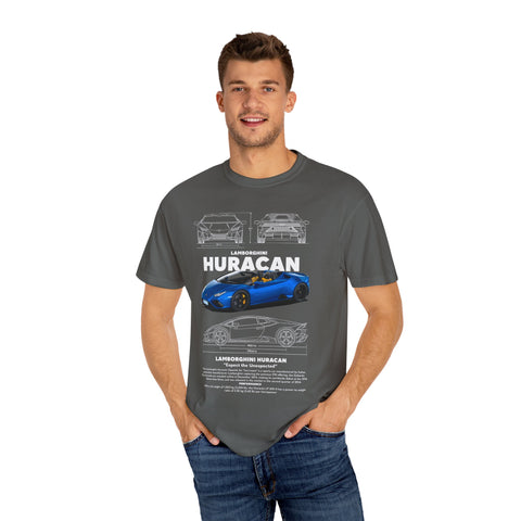Lamborghini Huracan Unisex Garment-Dyed T-Shirt | Perfect for Car Enthusiasts and Gift Giving