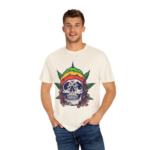 Skull & Leaf Graphic Unisex T-Shirt - Perfect for Festivals & Casual Wear