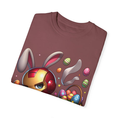 Easter Bunny Iron Man T-Shirt - Unisex Garment-Dyed Tee