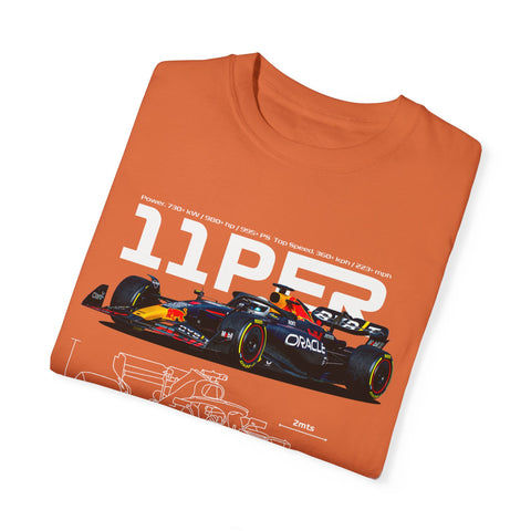Racing-Inspired Unisex Garment-Dyed T-Shirt - 11P23 Design