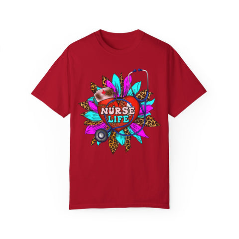 Nurse Life Unisex Garment-Dyed T-Shirt - Fun & Colorful Tee for Healthcare Heroes