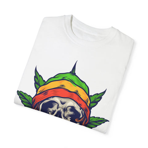 Skull & Leaf Graphic Unisex T-Shirt - Perfect for Festivals & Casual Wear