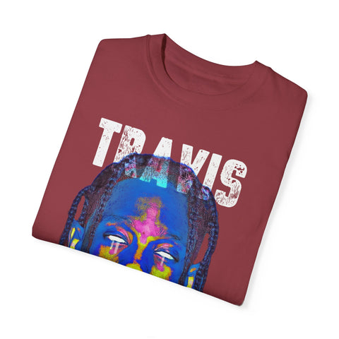 Travis Inspired Unisex Garment-Dyed T-Shirt - Retro Graphic Tee