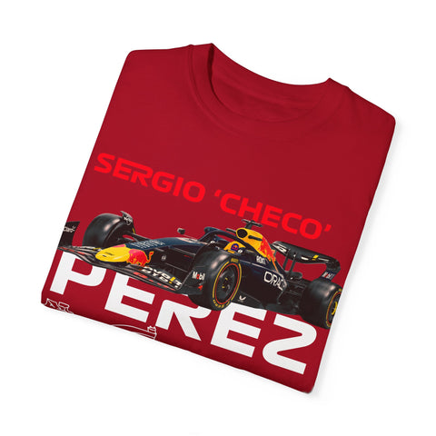 Sergio 'Checo' Perez Unisex Garment-Dyed T-Shirt - Red Bull Racing Fan Tee