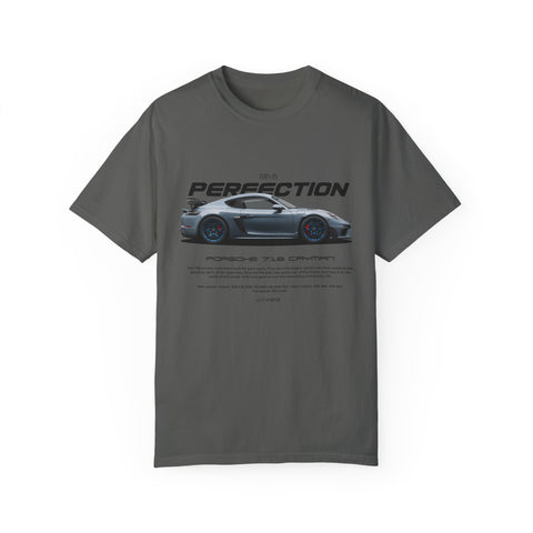 Unisex Garment-Dyed T-Shirt - 'This is Perfection' Porsche 718 Cayman Tee