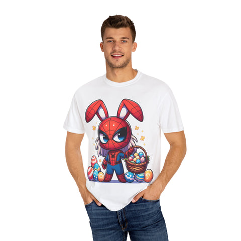 Easter Bunny Superhero T-Shirt - Unisex Garment-Dyed Tee