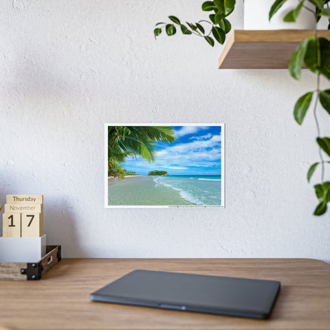 Tropical Beach Gloss Poster - Scenic Wall Art for Home Decor
