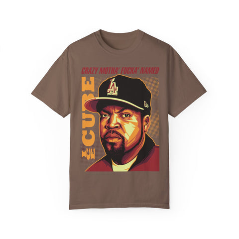 Unisex Garment-Dyed T-Shirt - 'Crazy Motha' Fucka' Named Ice Cube Graphic Tee