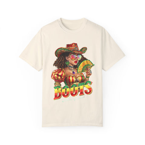 Colorful Boots Themed Unisex T-Shirt - Fun & Festive Design for Celebrations