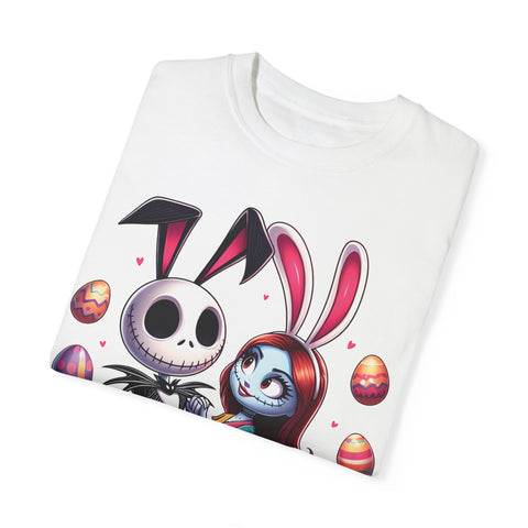 Easter-Themed Unisex T-Shirt with Bunny & Skeleton Print