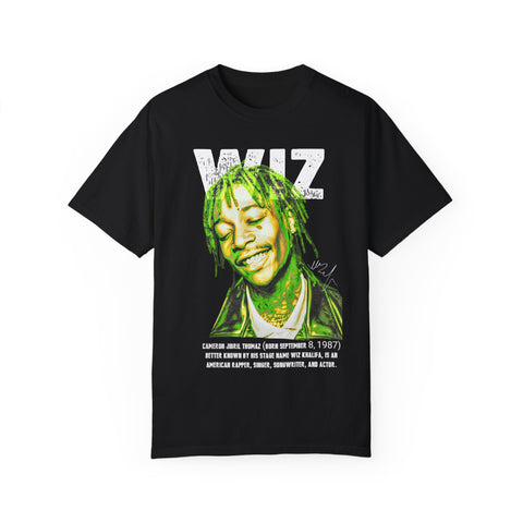 Unisex Garment-Dyed T-Shirt - Celebrate Wiz Khalifa's Legacy - Vibrant Graphic Tee