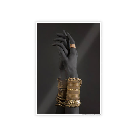 Elegant Gloss Poster - Stylish Hand with Bracelets Wall Art