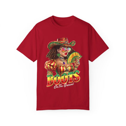 Colorful Boots Themed Unisex T-Shirt - Fun & Festive Design for Celebrations