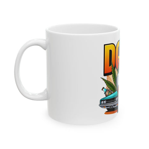 Dope Cartoon Ceramic Mug - 11oz & 15oz | Perfect for Artists & Car Enthusiasts