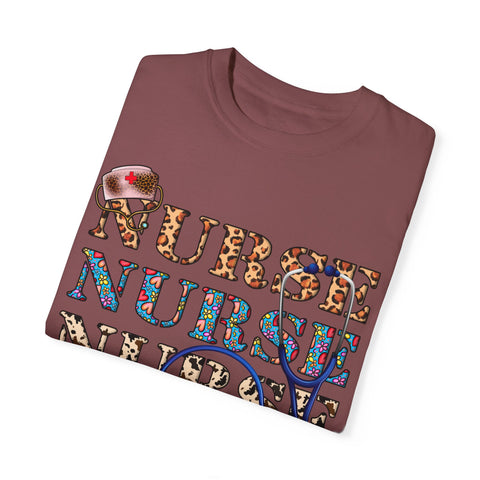 Colorful Nurse T-Shirt - Unisex Garment-Dyed Tee for Healthcare Workers