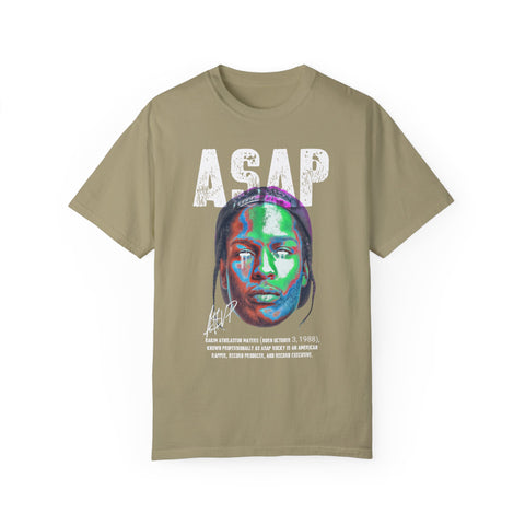 Unisex Garment-Dyed T-Shirt - Vibrant ASAP Graphic Tee