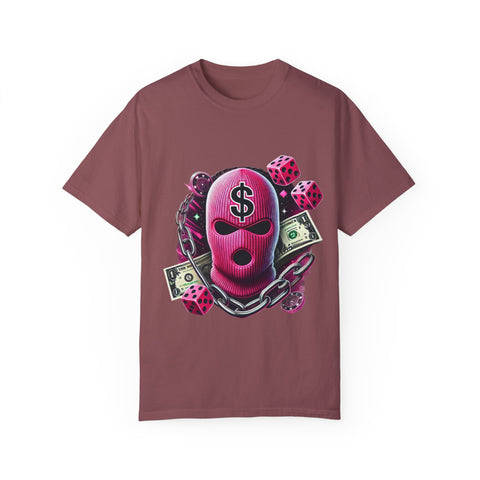 Unisex Garment-Dyed Graphic T-Shirt - Cash Rules Design