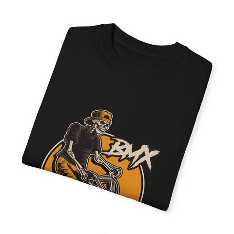 BMX Rider Graphic T-Shirt - Unisex Garment-Dyed Tee for Cycling Enthusiasts