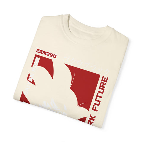 Unisex Garment-Dyed T-Shirt - Dark Future Saiyan Rose Design