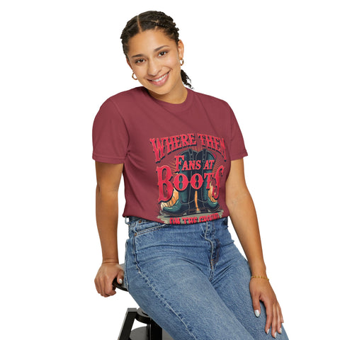 Where Them Fans at Boots Unisex T-Shirt - Perfect for Country Music Lovers