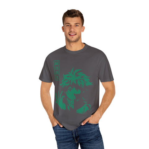 Anime-Inspired Unisex T-Shirt - Hand-Drawn Green Character Design