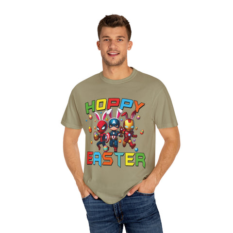 Hoppy Easter Unisex T-Shirt - Colorful Superhero Design