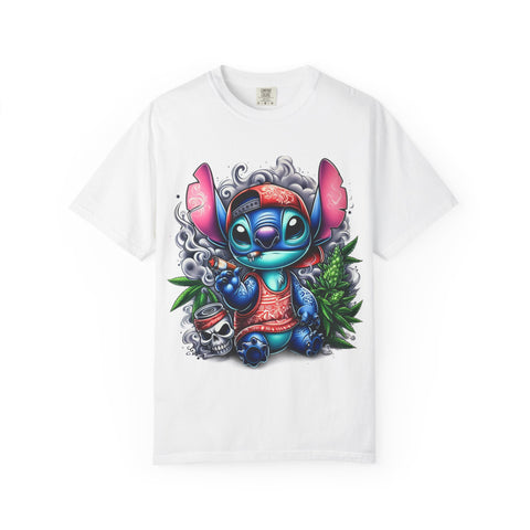 Colorful Stitch Graphic T-Shirt - Unisex Tie-Dye Style for Relaxed Vibes