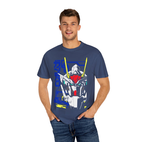 Anime-Inspired Unisex Garment-Dyed T-Shirt - Mecha Design