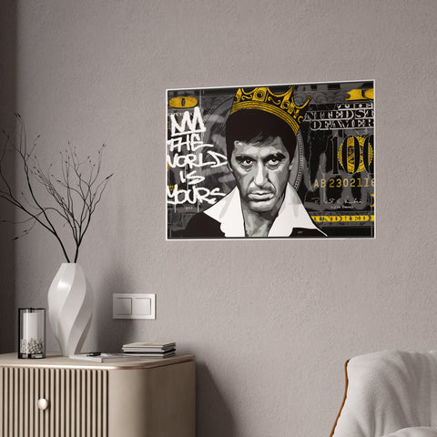 Glossy Wall Art Poster - 'The World is Yours'