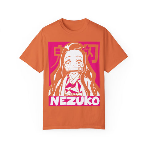 Nezuko Anime T-Shirt - Unisex Garment-Dyed Tee for Fans