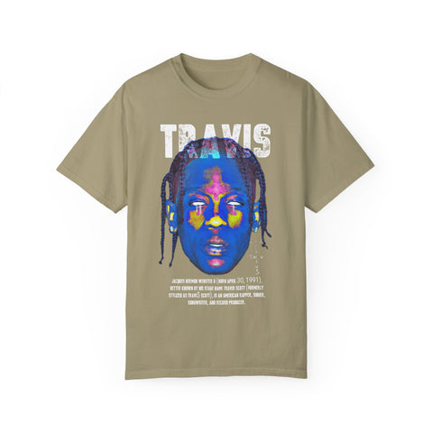 Travis Inspired Unisex Garment-Dyed T-Shirt - Retro Graphic Tee