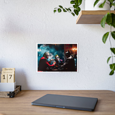 Gotham Villains Gloss Poster – Iconic Joker & Batman Wall Art
