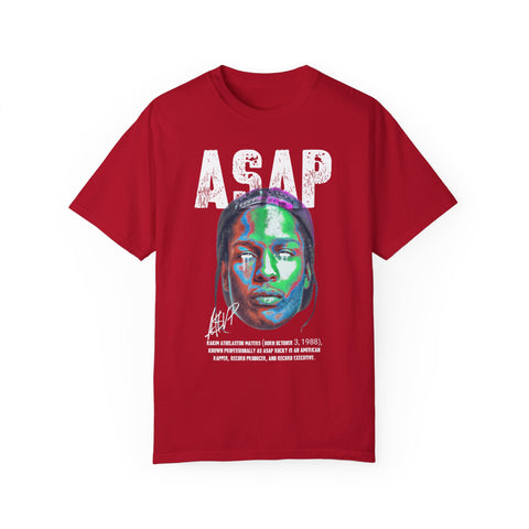 Unisex Garment-Dyed T-Shirt - Vibrant ASAP Graphic Tee