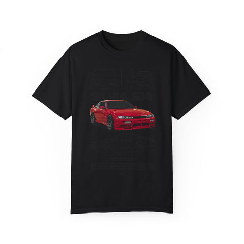 Retro Car Art Unisex Garment-Dyed T-shirt - SILVIA 514 Graphic Tee
