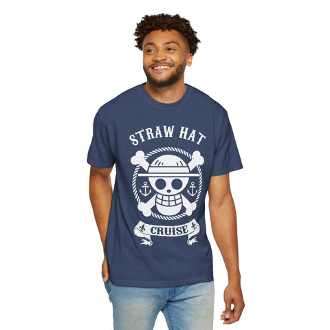 Straw Hat Cruise Graphic T-Shirt - Unisex Garment-Dyed Tee for Fans