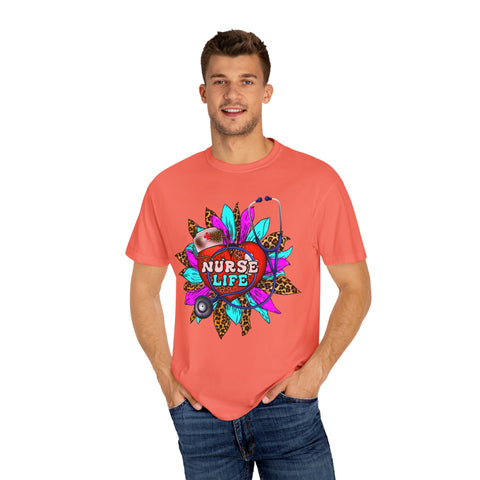 Nurse Life Unisex Garment-Dyed T-Shirt - Fun & Colorful Tee for Healthcare Heroes