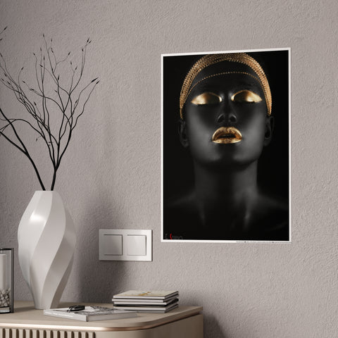 Elegant Gloss Poster - Black and Gold Art Print for Home Decor