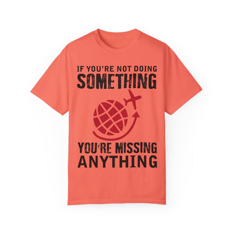 Adventure Awaits Unisex Garment-Dyed T-Shirt | Travel Quote Tee