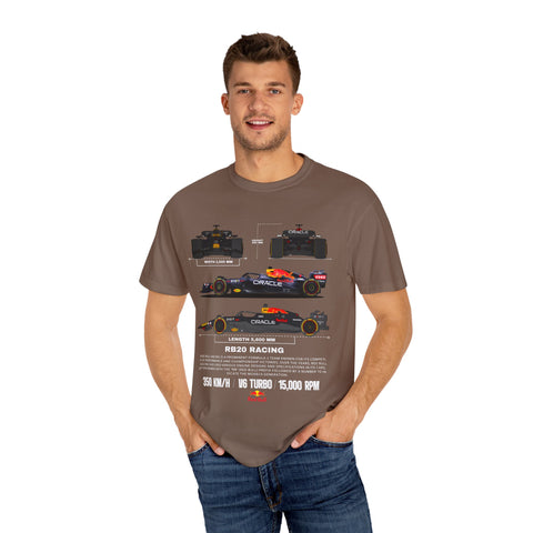 RB20 Racing Unisex Garment-Dyed T-shirt - Perfect for F1 Fans
