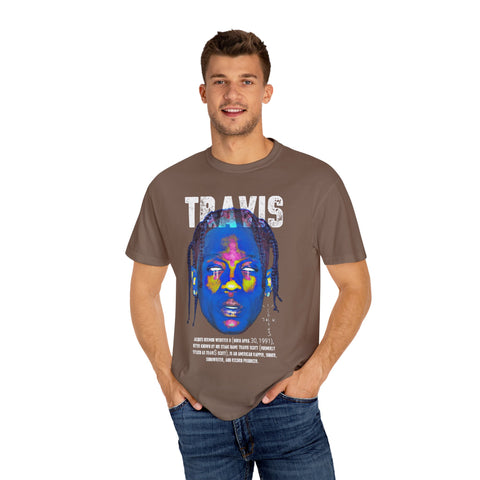 Travis Inspired Unisex Garment-Dyed T-Shirt - Retro Graphic Tee
