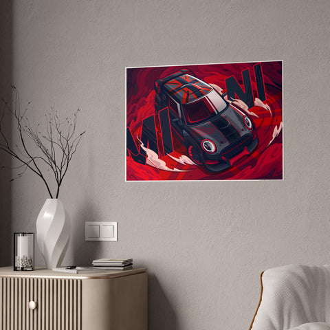 Mini Cooper Gloss Poster - Vibrant Automotive Art for Car Enthusiasts