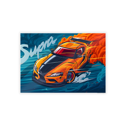 Supra Car Gloss Poster - Vibrant Wall Art for Car Enthusiasts