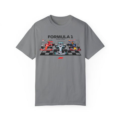 Formula 1 Racing Unisex Garment-Dyed T-shirt - Perfect for Fans and Race Day