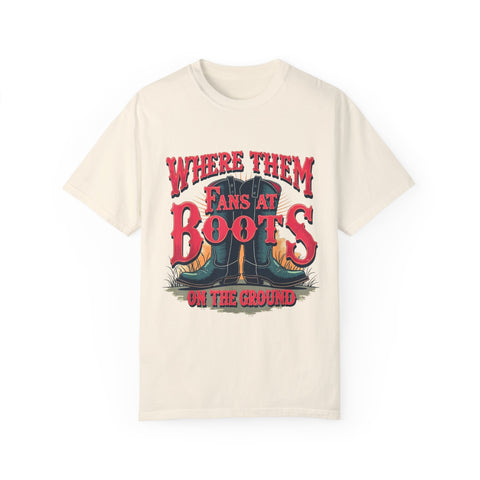 Where Them Fans at Boots Unisex T-Shirt - Perfect for Country Music Lovers