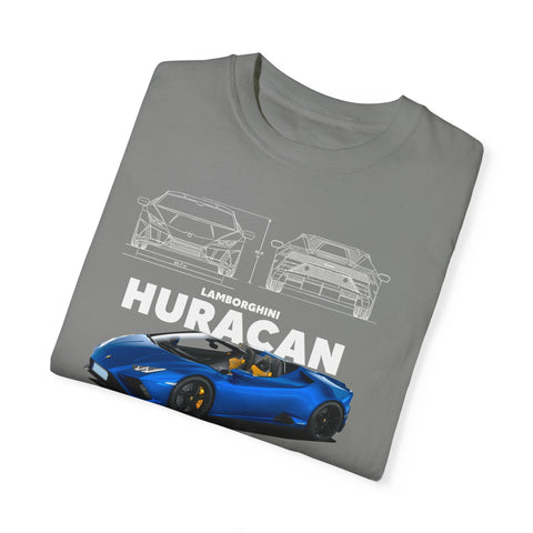 Lamborghini Huracan Unisex Garment-Dyed T-Shirt | Perfect for Car Enthusiasts and Gift Giving