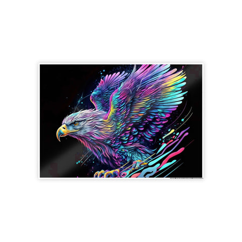 Vibrant Eagle Gloss Poster - Colorful Wall Art for Nature Lovers